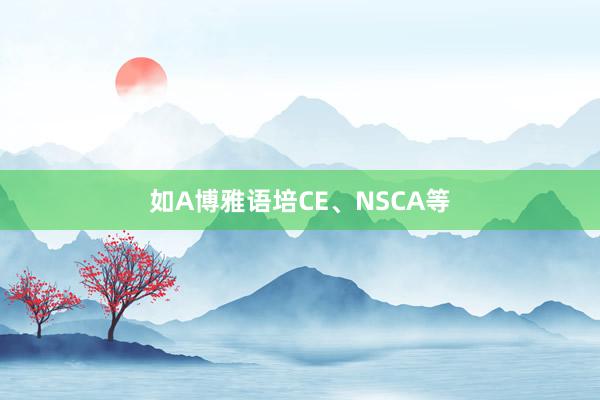 如A博雅语培CE、NSCA等
